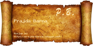Prajda Barna névjegykártya